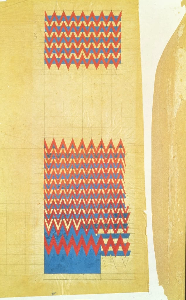 Disegno del tessuto, 1916